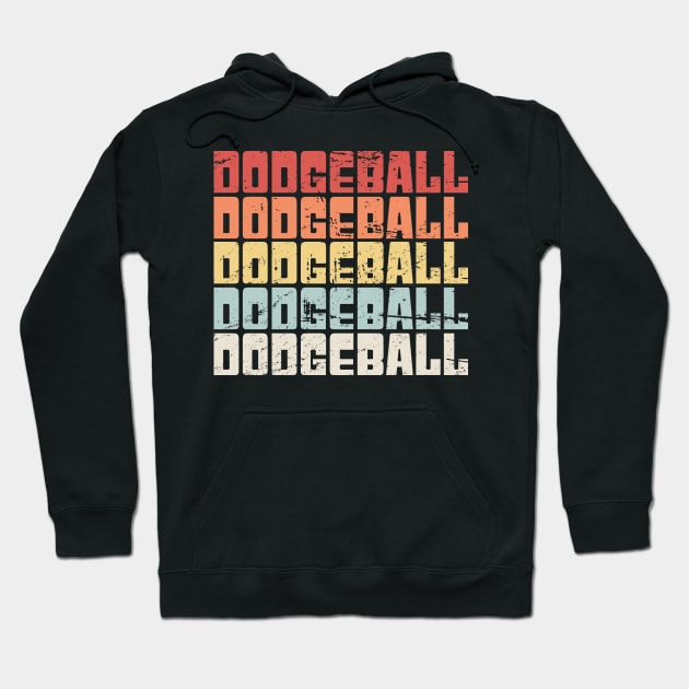 Retro Vintage DODGEBALL Text Hoodie by MeatMan